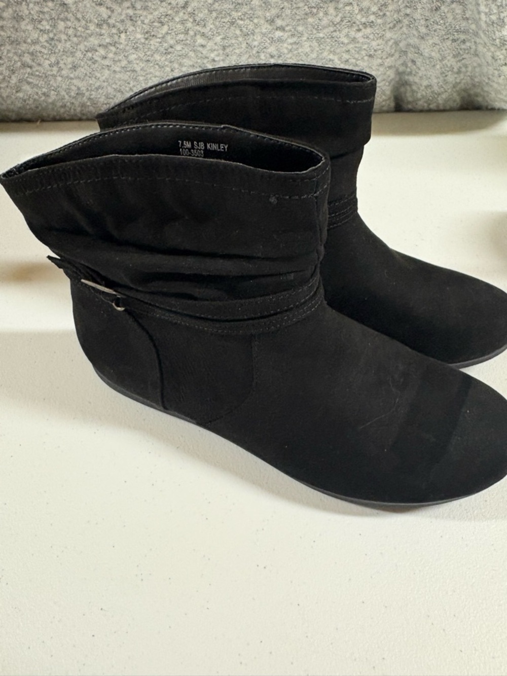 St. John's Bay Black Slouch Ankle Booties